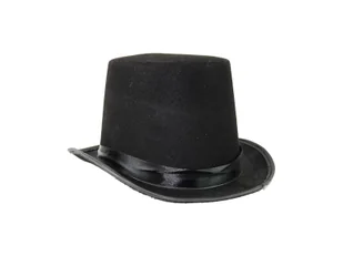 Kapelusz cylinder czarny - 1 szt. - Dodatki do strojów karnawałowych - miniaturka - grafika 1