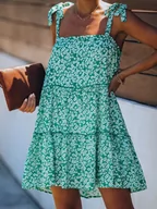 Sukienki - Milan Kiss Sukienka w kolorze turkusowo-białym - miniaturka - grafika 1