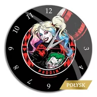 Zegary - NoName Zegar Ścienny Z Połyskiem Harley Quinn 002 DC Czarny WWCHARLEY022 - miniaturka - grafika 1