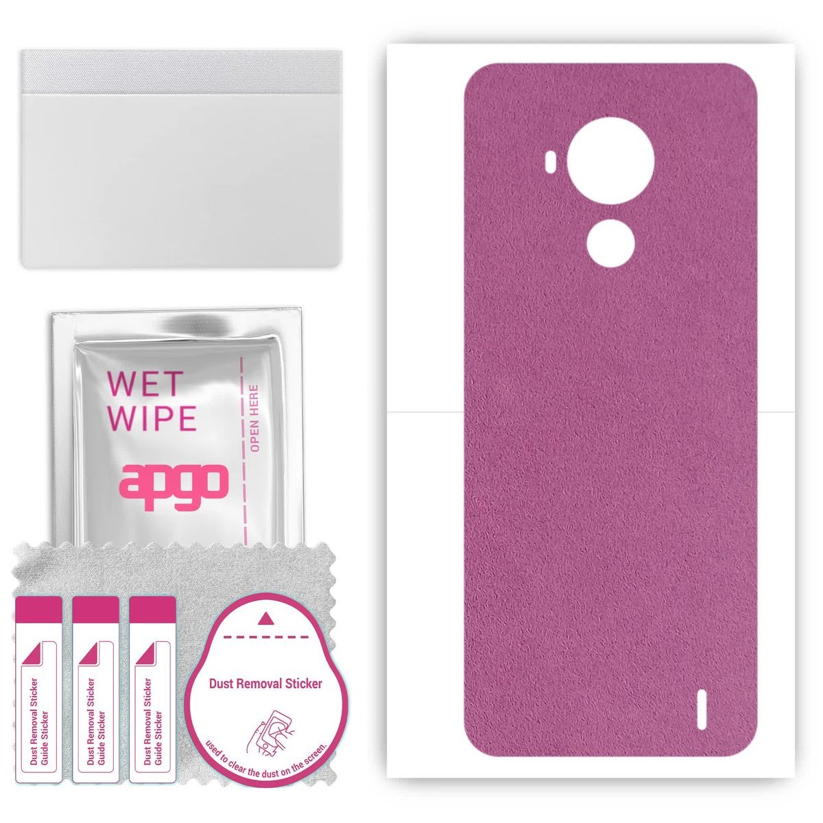 Folia naklejka skórka strukturalna na TYŁ Zamsz do Nokia C30 - Zamsz Fioletowy - apgo SKINS