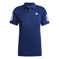 Koszulki sportowe męskie - Koszulka męska adidas Club 3 Stripes Polo Dark Blue L - miniaturka - grafika 1