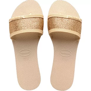 Havaianas You Angra Glitter, Sandały damskie Ciabatta, Beżowy, 37/38 EU - Sandały damskie - miniaturka - grafika 1
