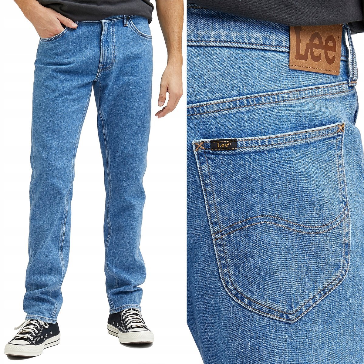 Lee DAREN ZIP FLY Azure Mid DżINS proste męskie spodnie jeansowe W31 L32