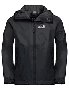 Jack Wolfskin Unisex Rainy Days Kids Jacke, Phantom, 92 - Kurtki i płaszcze dla chłopców - miniaturka - grafika 1