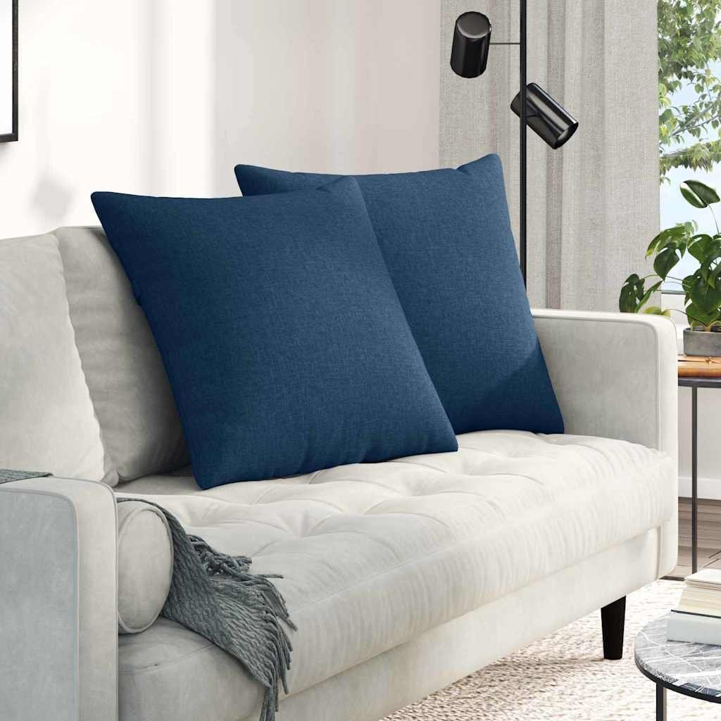 vidaXL vidaXL Poduszki na sofę 2 pcs Niebieski 80 x 80 cm tkanina