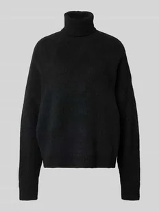 Sweter z wywijanym kołnierzem z efektem melanżu - Swetry damskie - miniaturka - grafika 1