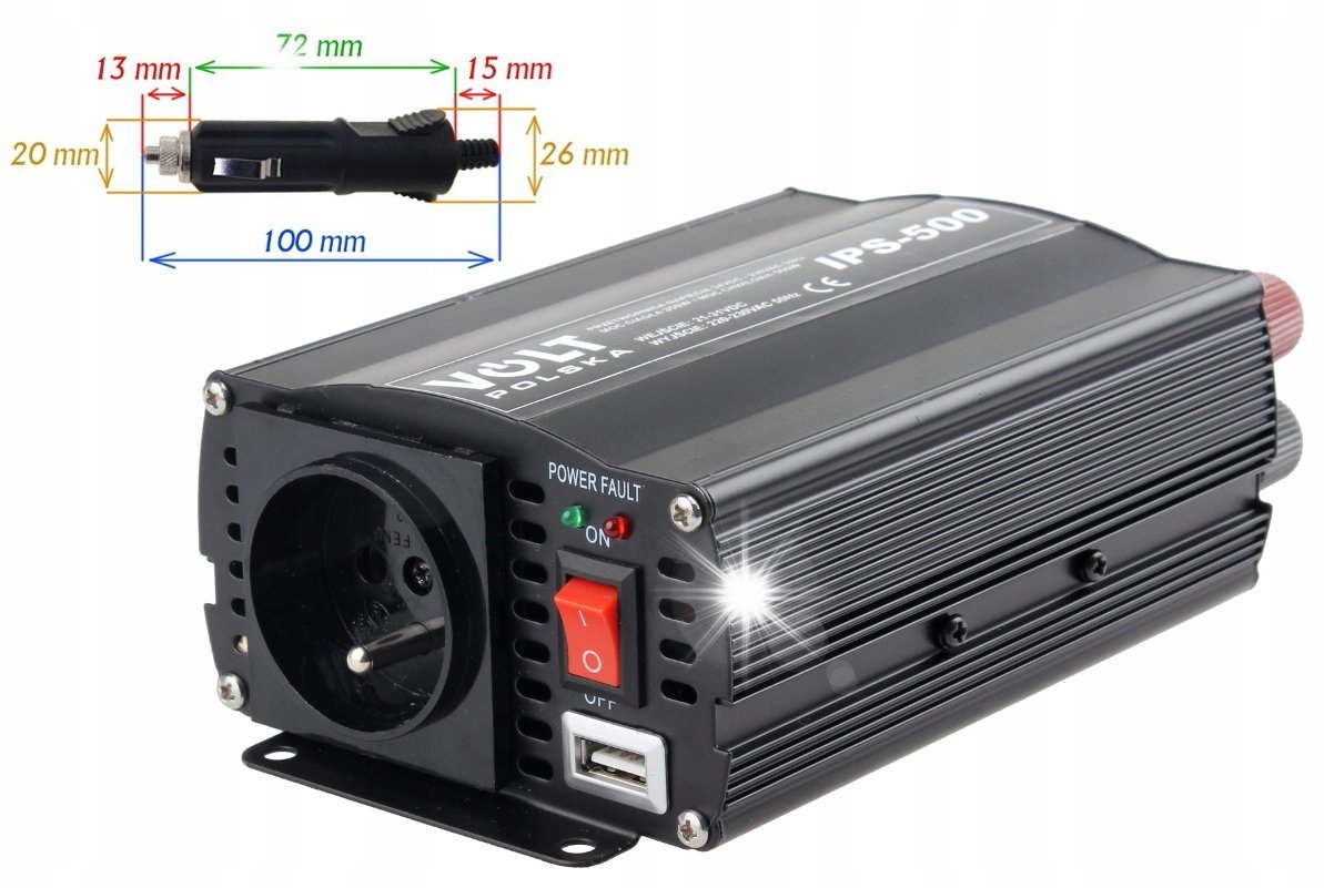 Volt PRZETWORNICA VOLT POLSKA IPS-500 24V / 230V 350/500 W