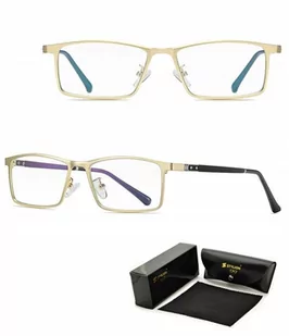Męskie Okulary Zerówki do KOMPUTERA Blue Light UV OCHRONNE + ETUI + SZMATKA - Okulary korekcyjne, oprawki, szkła - miniaturka - grafika 1