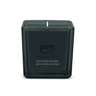 ipuro - Dekoracyjna świeca zapachowa Ipuro black bamboo – minimalistyczne i purystyczne świece zapachowe w szkle – intensywne świece zapachowe z zielonymi i drzewnymi nutami – stylowa świeca 125 g - Świece - miniaturka - grafika 1