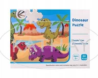 Puzzle - Puzzle dinozaury, układanka dla dzieci 24 elementy - miniaturka - grafika 1