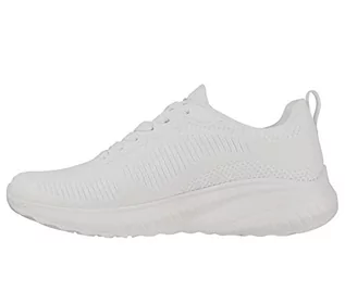 Trampki damskie - Skechers Damskie tenisówki BOBS Squad Waves, Off White Engineered Knit, 7 UK, Dzianina inżynieryjna, biała, biała, 40 EU - grafika 1