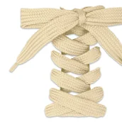 Akcesoria obuwnicze - Płaskie sznurówki do obuwia beżowe klasyczne sznurowadła 11mm dł 120cm beż - miniaturka - grafika 1
