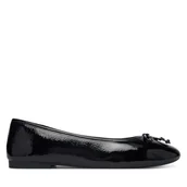 Baleriny - Baleriny Tommy Hilfiger Hilifger Patent Ballet FW0FW09005 Czarny - miniaturka - grafika 1