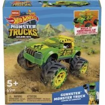 Mattel Klocki plastikowe Hot Wheels Monster Trucks Gunkster HDJ94 HDJ94 - Klocki - miniaturka - grafika 1