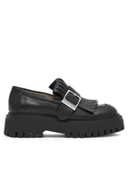 Półbuty damskie - Badura Loafersy DEBORAH-24SS200 Czarny - miniaturka - grafika 1