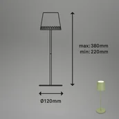 Lampy stojące - Briloner Lampa stołowa LED Kiki z akumulatorem 3000K, limonkowa zieleń - miniaturka - grafika 1