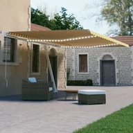 Markizy - VidaXL Lumarko Automatycznie zwijana markiza, LED i czujnik wiatru, 500x300 cm 3069593 VidaXL - miniaturka - grafika 1