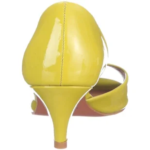 Buffalo London Damskie czółenka 16434-700 PATENT PU, żółty - Żółta limonka 05-40 EU - Czółenka - miniaturka - grafika 1