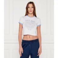 Koszulki i topy damskie - Guess Jeans T-shirt BABY RACKET Cropped Fit - miniaturka - grafika 1