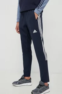 adidas Performance spodnie treningowe Train Icons męskie kolor granatowy z nadrukiem - Spodnie męskie - miniaturka - grafika 1