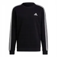 Bluzy męskie - Bluza męska adidas Essentials Sweatshirt czarna GK9106 S - miniaturka - grafika 1