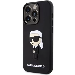 Karl Lagerfeld KLHCP14L3DRKINK iPhone 14 Pro 6.1" czarny/black hardcase Rubber Ikonik 3D - Etui i futerały do telefonów - miniaturka - grafika 2