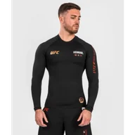 Kimona, stroje i obuwie - UFC Venum Adrenaline Fight Week Rashguard Długi Rękaw Performance Black - miniaturka - grafika 1