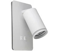 Lampy ścienne - LED Kinkiet punktowy PARIS 1xGU10/10W/230V + LED/6W/230V biały - miniaturka - grafika 1