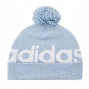 Czapka zimowa Adidas Beanie z pomponem niebieska błękitna ciepła roz. OSFW - Czapki damskie - miniaturka - grafika 1