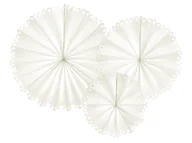 Dekoracje sali - PartyDeco Rozeta wisząca "Classic", biały, 3 szt RPK23-008Z - miniaturka - grafika 1