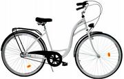Rowery - Dallas Bike City 3spd 28 cali Biało-czarny - miniaturka - grafika 1