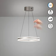 Lampy sufitowe - FISCHER & HONSEL Lampa wisząca Silvio, możliwość ściemniania, aluminiowy / szary / cynkowy, salon / jadalnia, metal, nowoczesny - miniaturka - grafika 1