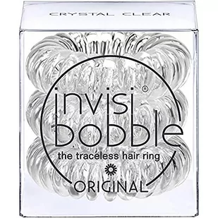 InvisiBobble Oryginalne gumki do włosów, kryształowo przezroczyste, 1 opakowanie (1 x 3 sztuki) - Ozdoby do włosów - miniaturka - grafika 1