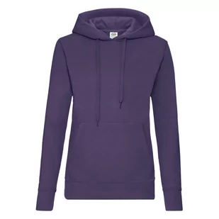 Bluza damska z kapturem Hooded Sweat Fruit of the Loom - Fioletowy XXL - Bluzy damskie - miniaturka - grafika 1