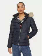 Kurtki damskie - Tommy Jeans Kurtka puchowa Basic DW0DW18312 Granatowy Slim Fit - miniaturka - grafika 1