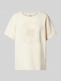 Bluza z nadrukiem z logo model ‘BANU’ - Bluzy damskie - miniaturka - grafika 1