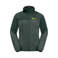 Kurtki męskie - Męska kurtka softshellowa Jack Wolfskin FELDBERG HOODY M slate green - S - miniaturka - grafika 1