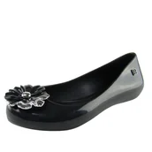 Baleriny - Baleriny damskie ZAXY JJ285048 gumowe czarne - miniaturka - grafika 1