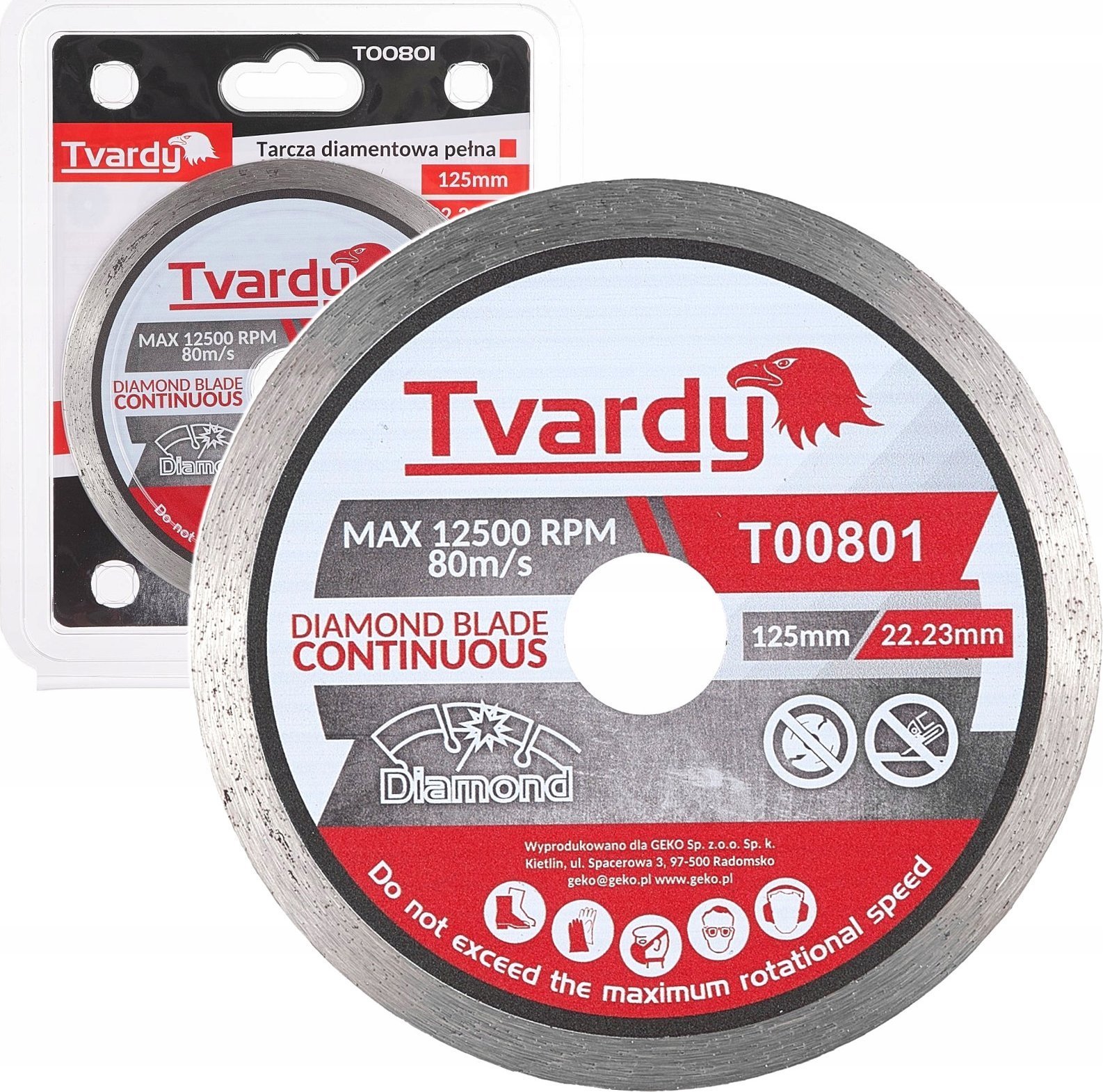 Tvardy Tarcza diamentowa Pełna 125x7.5x22.23mm 100