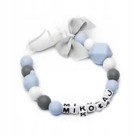 Akcesoria do smoczków - Silikonowa zawieszka z imieniem MIKOŁAJ dla niego - miniaturka - grafika 1