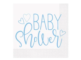 Serwetki na baby shower dla chłopca - 33 cm - 16 szt. - Dekoracje i nakrycia stołu na imprezę - miniaturka - grafika 1