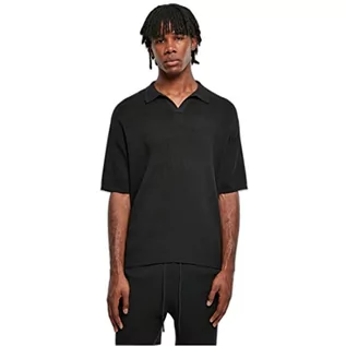 Koszule męskie - Urban Classics Męska koszula Ribbed Oversized, czarny, XL - grafika 1