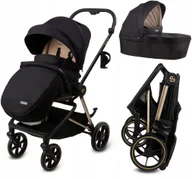 Wózki dziecięce - WÓZEK GŁĘBOKO-SPACEROWY VELMONT BLACK/BEIGE 5906601700552 - miniaturka - grafika 1