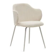 Fotele - Beżowe tapicerowane fotele jadalniane zestaw 2 szt. Yunia – Kave Home - miniaturka - grafika 1