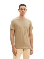 Koszulki męskie - TOM TAILOR Męski T-shirt 1038664, 10942-Beach Sand, XL, 10942 – Beach Sand, XL - miniaturka - grafika 1
