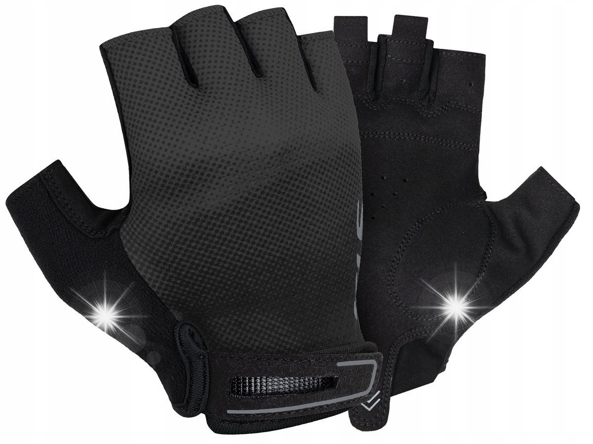 RĘKAWICZKI ROWEROWE KELLYS FACTOR 025 CZARNE KRÓTKIE NA RZEP / XL