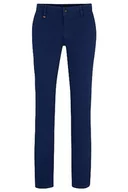 Spodenki męskie - BOSS Męskie spodnie Schino-Slim D Slim-Fit z elastycznej satyny bawełnianej, ciemnoniebieskie 31/34, granatowy, 31W / 34L - miniaturka - grafika 1