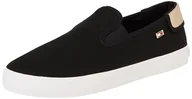 Koszulki i topy damskie - TOMMY HILFIGER Damskie buty sportowe VULC CANVAS SLIP-ON Low Top, czarny (czarny), 38 EU, Czarny, 39 EU - miniaturka - grafika 1