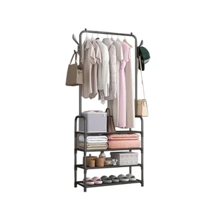 Wieszak na ubrania LRA-01 czarny - Wieszaki i stojaki Wieszak na ubrania LRA-01 czarny - Wieszaki i stojaki - miniaturka - grafika 1