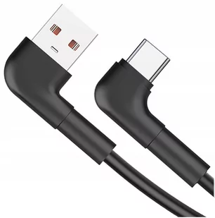 KABEL TYP-C SZYBKIE ŁADOWANIE QC KĄTOWY 90° 60W - Kable USB - miniaturka - grafika 1